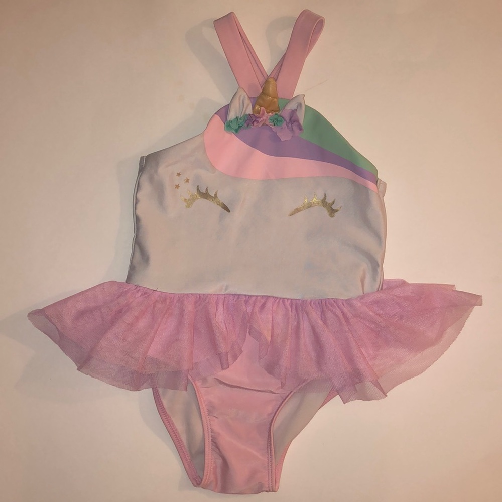 Cat & Jack Girls Unicorn Bathing Suit